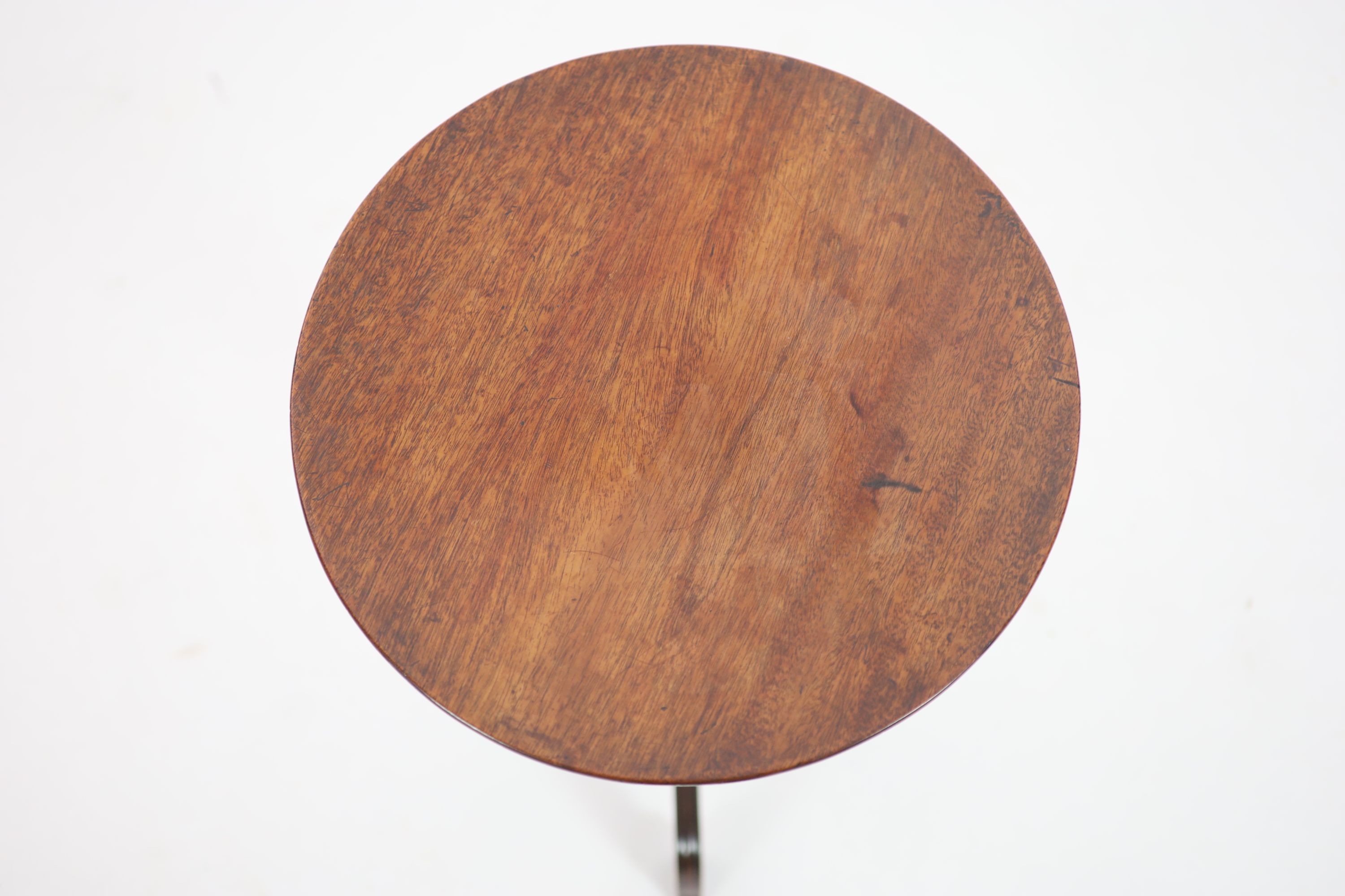 A George III mahogany wine table, W.42cm H.67cm